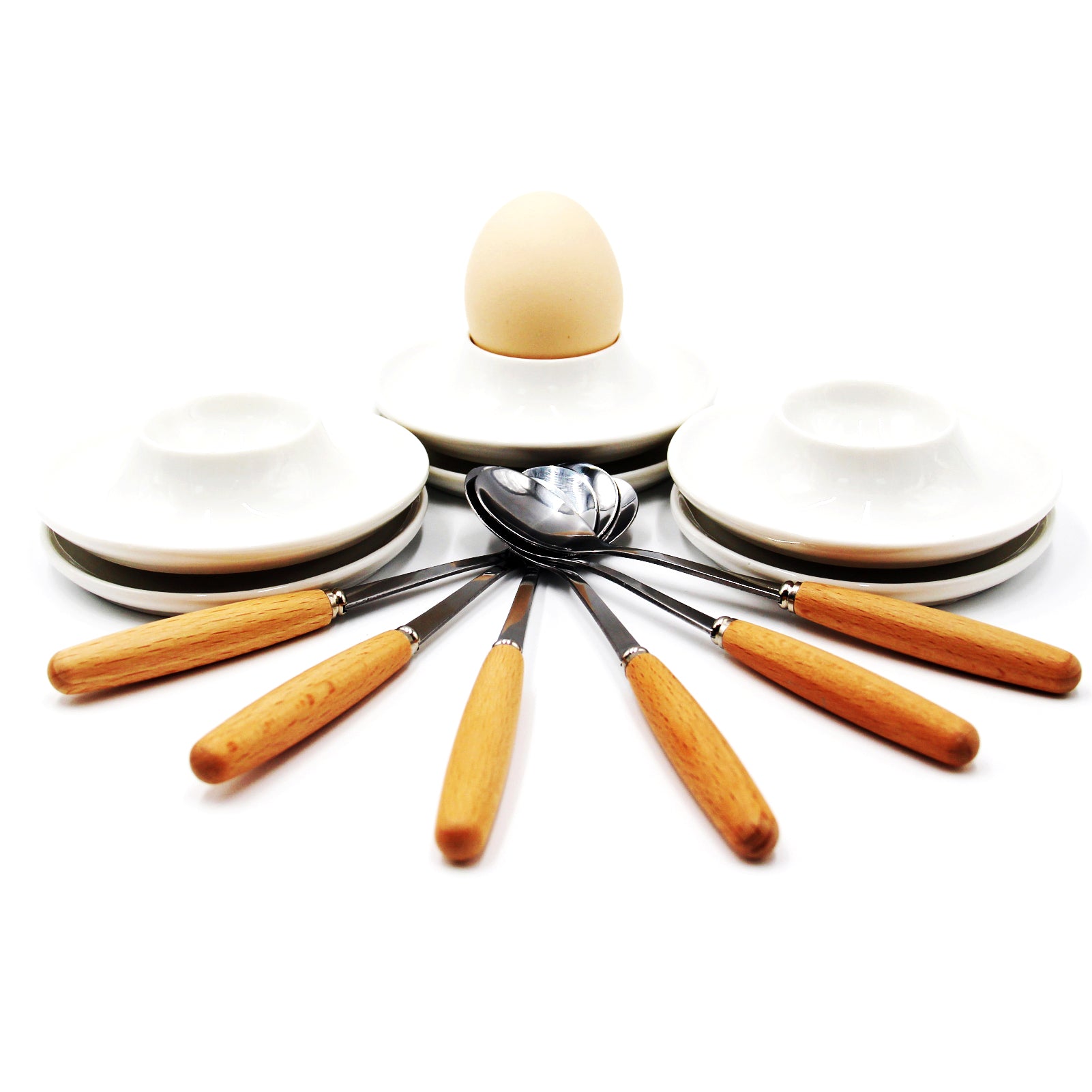 Stainless Steel Egg Cups for Soft & Hard Boiled Eggs Set of 8 Egg Holder  Tray Kitchen Tool