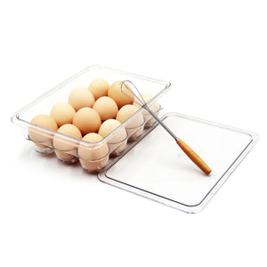 Open image in slideshow, JAMOR 12 Grid Egg Storage Box Refrigerator Egg Rack, Egg Tray With Lid, Egg Plastic Egg Storage Box, Stackable Egg Rack, Transparent Egg Storage Box, BPA-Free-A
