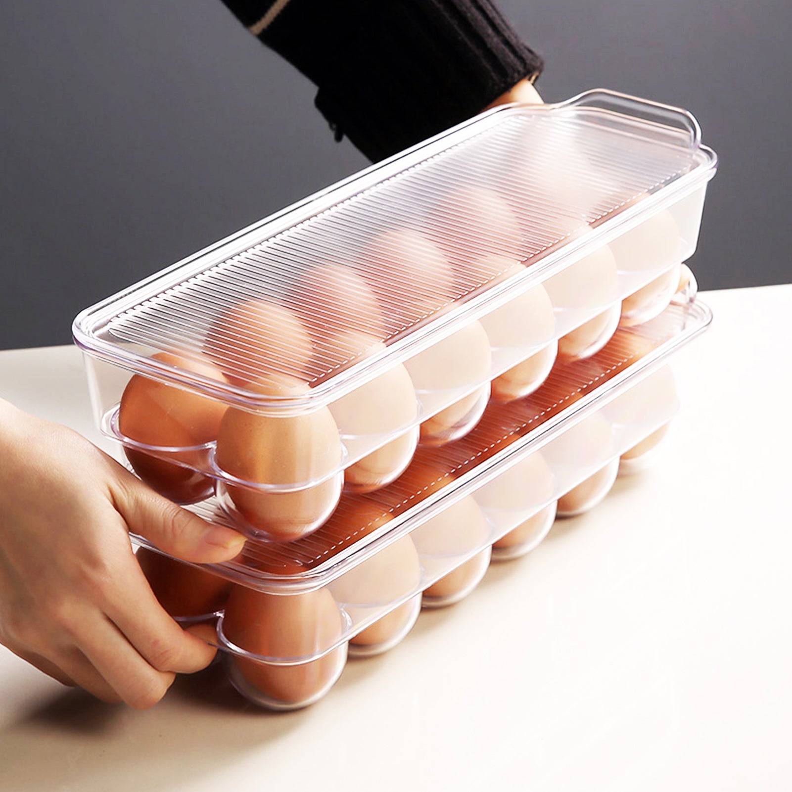 Clear Fridge Storage Egg Box