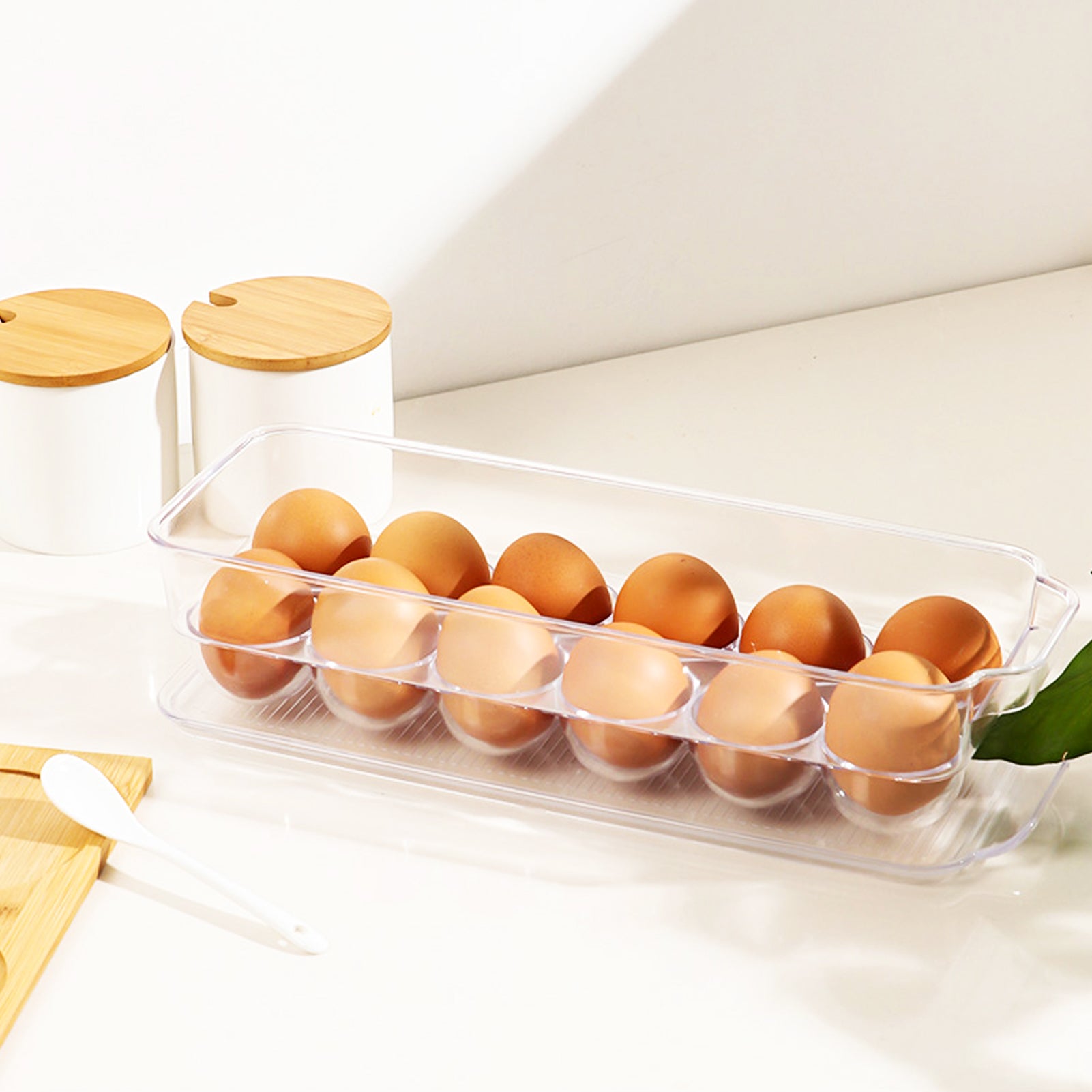 4pcs 12 Grids Egg Holder Trays Creative Plastic Egg Shelf Case Organizer  Refrigerator Egg Racks Container Random Color - AliExpress