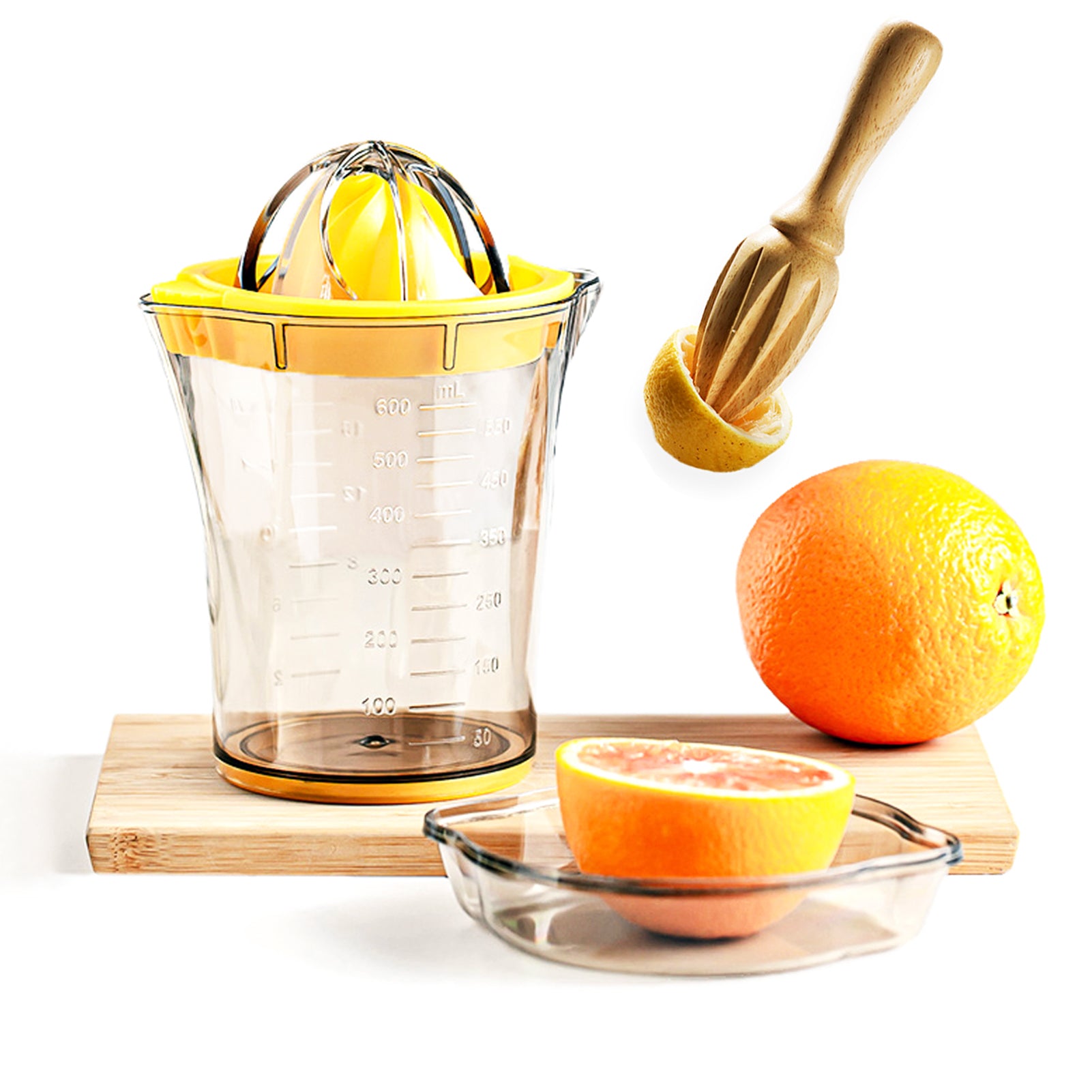 Orange Manual Lemon Juicer Mini Fruit Juicers Wooden Lemons